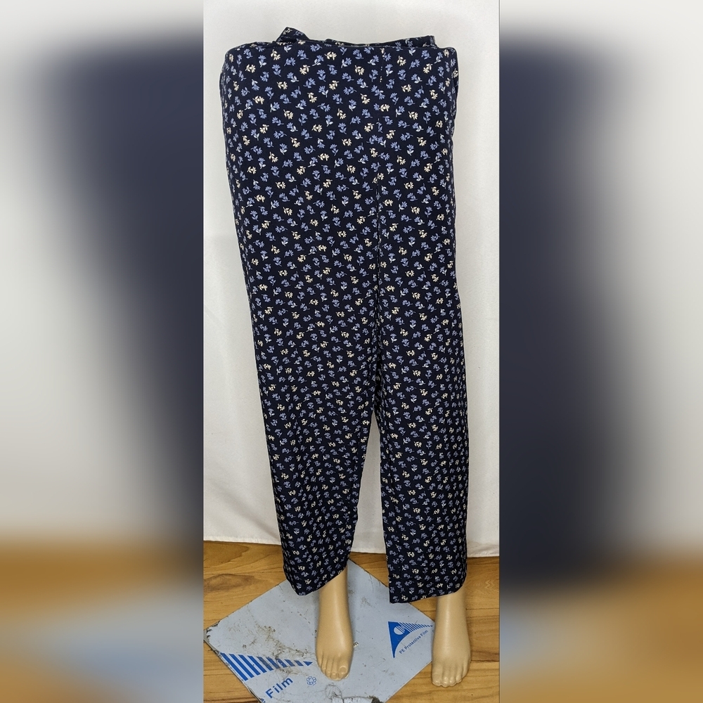 Pre-owned Liz Studio Claiborne Floral Print Women's Pants, Size Petite 10, TD